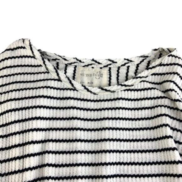 We the Free Striped Peplum Shirt Black and White - Picture 3 of 6